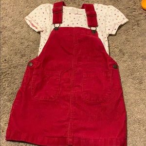 Corduroy dress and shirt